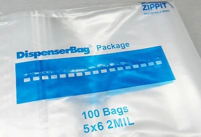 5x6 Reloc Zippit Bags Clear 2mil Zip Seal Close Bags Reclosable 1,400 Pcs  5"x6" - Image 1 of 4