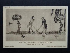 Mediaeval Sport HOCKEY c1905 Postcard by Oxford University - Picture 1 of 2