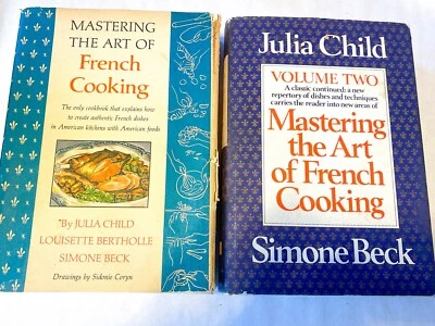 Mastering the Art of French Cooking JULIA CHILD 2 Vol set 1968/ 1970 1st Edition Foto 1 de 4