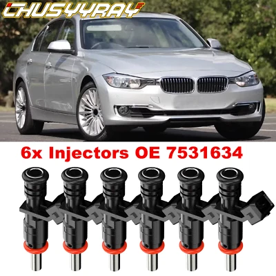 6x High Quality Fuel Injectors 7531634 Fit For 2006 2007-2011 BMW 323I L6 2.5L Foto 1 de 4