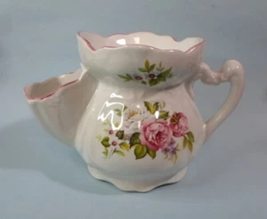 Vintage JAMES KENT SHAVING MUG Floral Pattern w/ Pink Trim Staffordshire Pottery - Picture 1 of 8