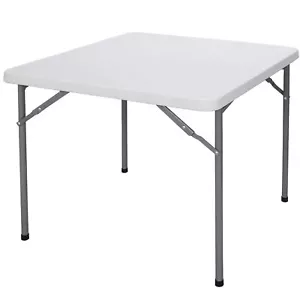 3ft Portable Plastic Folding Table Square Card Utility Table for Picnic Camping - Picture 1 of 12