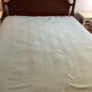Manta de acrílico azul vintage Fieldcrest Chateau MCM 96""X96"" QN/KG - Imagen 1 de 6