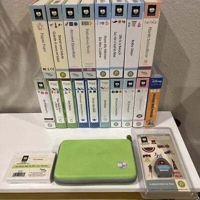 ОГРОМНЫЙ ЛОТ ИЗ 19 CRICUT ПОЛНЫЙ КАРТРИДЖИ + НАБОР ИНСТРУМЕНТОВ + ЧЕРНИЛА, ПОЖАЛУЙСТА, ПРОЧИТАЙТЕ БЕСПЛАТНУЮ ДОСТАВКУ - Изображение 1 из 4