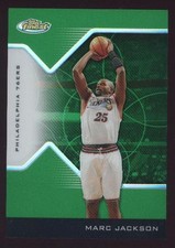 2004-05 Finest Refractors Green 76ers Basketball Card #7 Marc Jackson /49