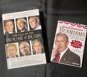 The Fall Of The House Of Bush And The Deluxe Post Edition Bushisms Hardcovers - Picture 1 of 2