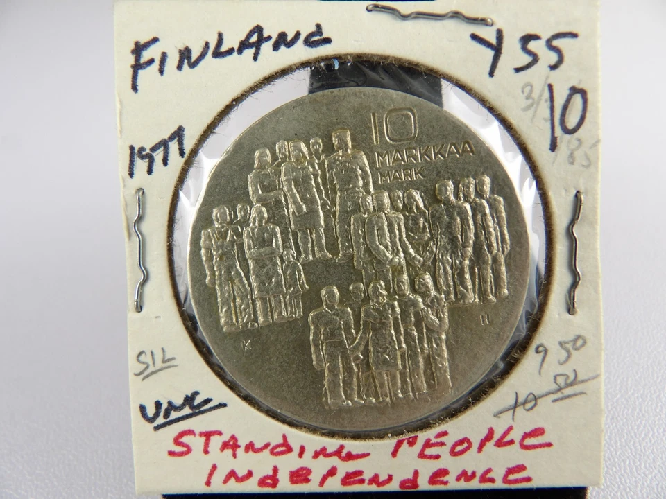 1977 Finland 10 Markkaa - 60th Anniversary Independence - Image 1 of 2