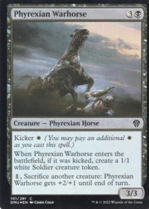 3X PHYREXIAN WARHORSE 101/281 FOIL DOMINARIA UNITED MTG MAGIC NM X3 - Picture 1 of 1