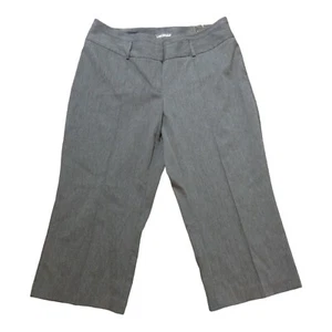 Lane Bryant Wide Leg High Waist Crop Stretch Dark Gray Pants Sz 16 36x23 - Picture 1 of 6