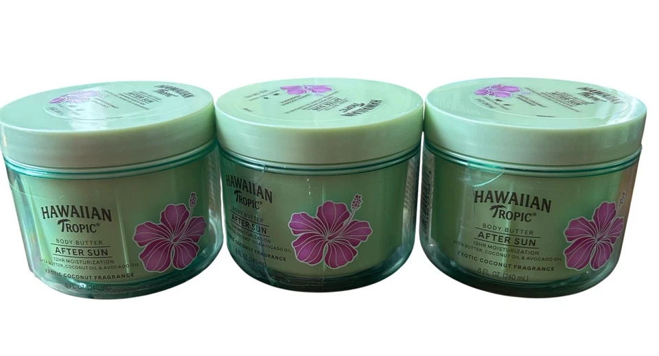 3x Hawaiian Tropic After Sun Loción Hidratante Coco Manteca Corporal Foto 1 de 1