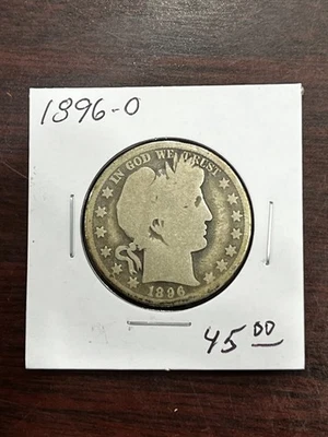 1896-O Barber Half Dollar - Better Grade - - Image 1 of 2