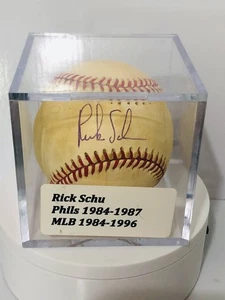 **RICK SCHU PHILADELPHIA PHILLIES 1984 - 1987 SIGNED BALL** - Picture 1 of 7