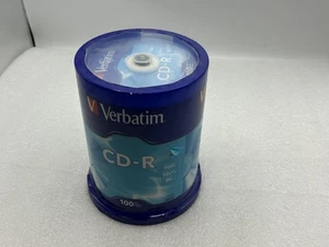 SEALED Verbatim 94554 CD-R 700 MB/80 min Recordable Disc - Silver (100/PK) - Picture 1 of 5