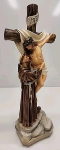 20" große Statue Jesus von Nazareth am Kreuz Figur INRI Italien Kreuzigung  - Bild 1 von 24