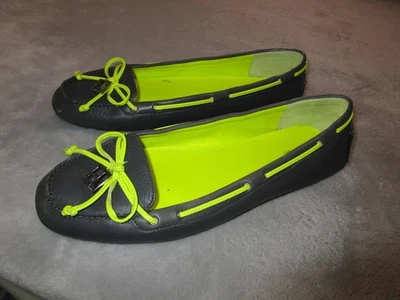 Calvin Klein Shoes Womens Size 11 Gray Neon Yellow Taryn Driver Loafers K4C2182 - Image 1 of 4