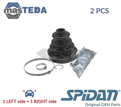 21542 CV JOINT BOOT KIT PAIR FRONT RIGHT LEFT WHEEL SIDE SPIDAN 2PCS NEW - Image 1 of 4