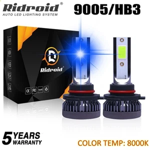 Pair 9140 9145 H10 HB3 9005 LED Fog Light 120W 8000K Blue Driving DRL Bulb A+++ - Picture 1 of 18