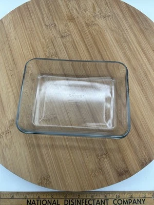Pyrex 7210 Clear Casserole Baking Dish 3 Cup Rectangle Ovenware 7" x 5" x 1.5" - Image 1 of 4