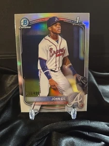 2025 Bowman Cromo John Gil 1° Bowman BCP-172/499 Rifrattore Atlanta Braves - Foto 1 di 2