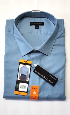 Banana Republic Dress Shirt Mens Non Iron Cotton 2X-Large 19.5 x 37.5 Slim Fit - Image 1 of 4