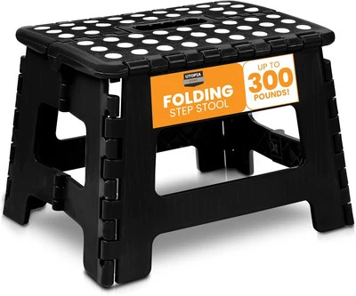 Utopia Home Folding Step Stool - (Pack of 1) Foot 9 Inch 1), Black  - Image 1 of 4