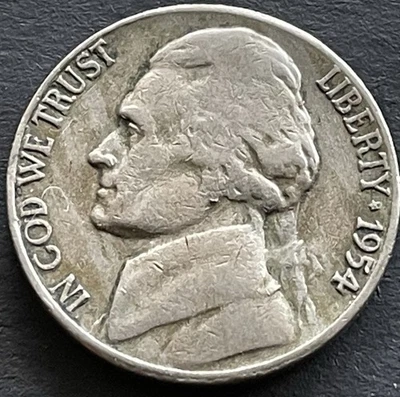 1954 S Jefferson Nickel RPM- RPM North- Uncertified Raw Coin - Image 1 of 4