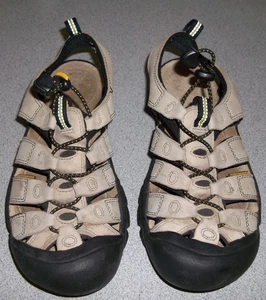 Sandali da trekking KEEN Newport impermeabili in pelle da donna taglia 8 kaki regolazione a levetta - Foto 1 di 10