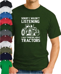 CAMISETA LO SIENTO NO ESTABA ESCUCHANDO ESTABA PENSANDO EN TRACTORES Farming Top - Imagen 1 de 19