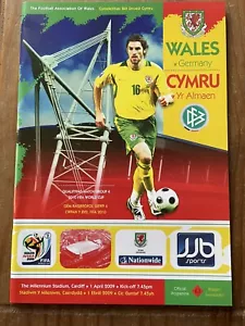 WALES V GERMANY FOOTBALL PROGRAMME. WORLD CUP QUALIFIER. 01/04/09. NEW & UNUSED - Picture 1 of 8