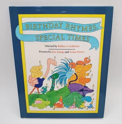 Signed 1st Ed Book BIRTHDAY RHYMES SPECIAL TIMES Bobbye S Goldstein To Nancy - Image 1 of 4