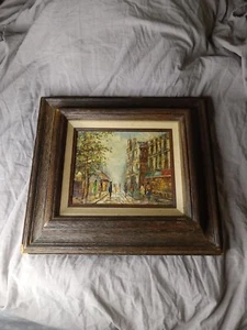 Vintage Painting Framed And Signed Tapies City scape - Picture 1 of 15