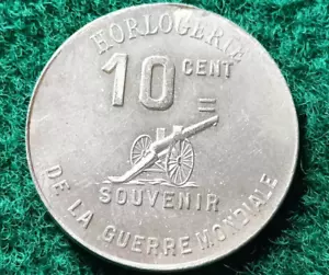Monnaie de Nécessité ♦ ALGERIE - HORLOGERIE 10 Cent - PLANTIER BOISSONNIER 1914 - Imagen 1 de 2
