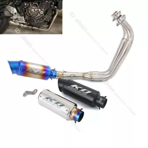 For Yamaha YZF R7 MT-07 FZ07 TRACER 7 GT Full Exhaust Header Pipe Muffler Escape - Picture 1 of 12