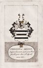 Fryderyk Zygmunt von Miltitz rycerz heraldyk herb miedzioryt 1820