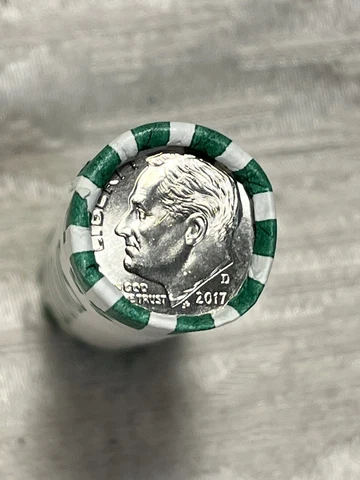 2017 D Roosevelt Dime Bank Roll sealed 50 Coins BU -- 5525 Cover
