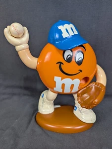 COLLECTIBLE!!! Vintage M&M Pull-lever Candy Dispenser Orange Peanut Baseball - Picture 1 of 9