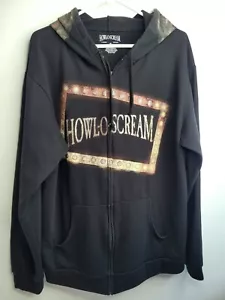 Busch Gardens Howl-O-Scream Hoodie XL Zip Up Jacket Black Halloween Evil Encore - Picture 1 of 5