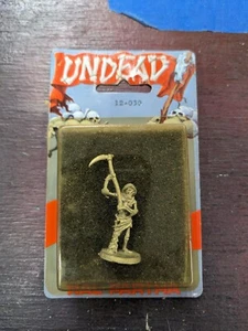 Untote Blister Skelett mit Sense Ral Partha 12-030 AD&D All American Line - Bild 1 von 2