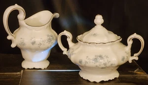 Johann Haviland Bavaria Germany Blue Garland Traditions Creamer & Sugar W/Lid - Picture 1 of 11