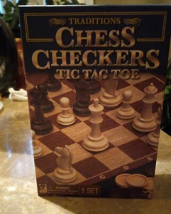 Traditions Chess Checkers Tic Tac Toe - Picture 1 of 1