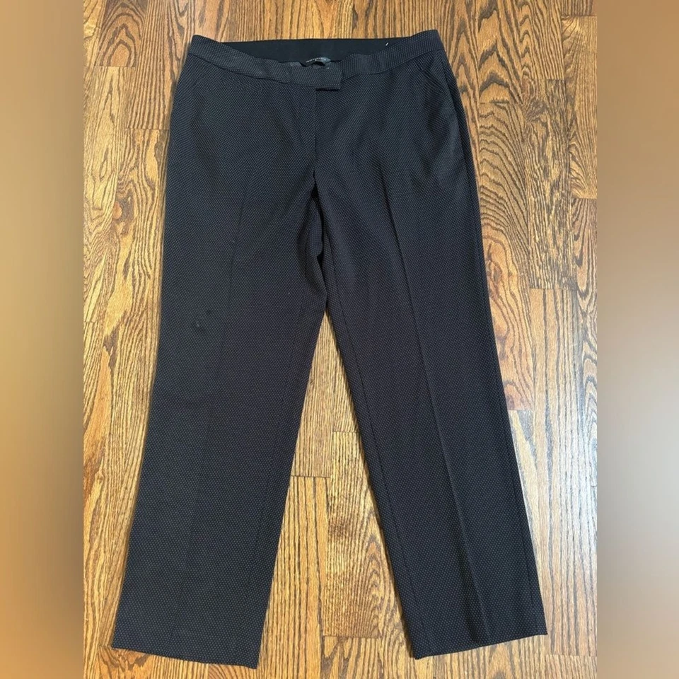 Investments II Women’s Plus Size Black Dress Pants w/ White Polka Dots-size 16W - Image 1 of 4