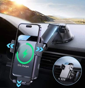 Wireless Car Charger, JOYROOM 15W Fast Charging Car Charger Phone Holder Mount, - Picture 1 of 3