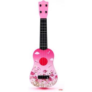 Childrens 21'' Pink Acoustic Guitar Kids Toy Musical Instrument Childs Xmas Gift