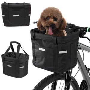 Bike Frame Basket Bicycle Front Bag Pet Dog Cat Carrier Bike Storage Basket Bag - Picture 1 of 10