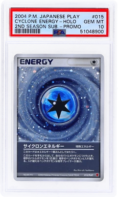 2004 Pokemon Japanese Play Promo Cyclone Energy PSA 10 - Image 1 of 2