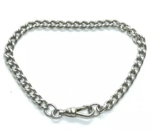 Vintage Sterling Silver Curb Link Bracelet With Dog Clip Fastening 8.5” 13.2 gr - Picture 1 of 10