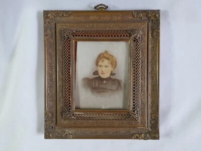 Marco de fotos antiguo con marco de bronce, italiano Foto 1 de 4