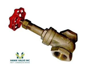 1" BRONZE CL 125 NPT RISING STEM THREADED BONNET GATE VALVE - MILWAUKEE FIG. 148 - Picture 1 of 5