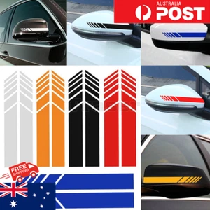 Universal Car Rear View Mirror Vinyl Stickers Direction Decal Racing Stripe Side - Picture 1 of 20