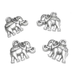 Anhänger Elefant 14 mm Farbe Silber Antik 20 Stück Charms nenad-design AN098 - Bild 1 von 8